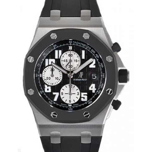 Audemars Piguet Royal Oak Offshore Chronograph Black Dial Black Strap Men's Watch 25940SKOOD002CA03 watches