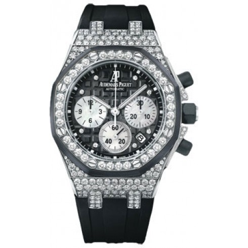 Audemars Piguet Royal Oak Offshore Chronograph Black Dial Diamond Ladies Watch 26092CKZZD002CA01 watches