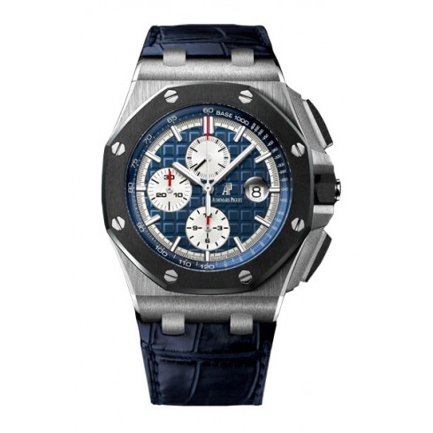 Audemars Piguet Royal Oak Offshore Chronograph Blue Dial Leather Men's Watch 26401PO.00.A018CR.01 watches