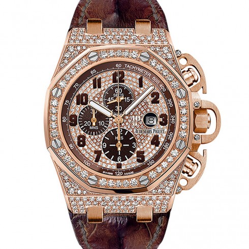 Audemars Piguet Royal Oak Offshore Diamond Pave Dial Automatic Men's Chronograph Watch 26215OR.ZZ.A801CR.01 watches