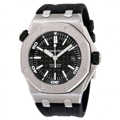 Audemars Piguet Royal Oak Offshore Diver Black Dial Black Rubber Men's Watch 15710STOOA002CA01 watches