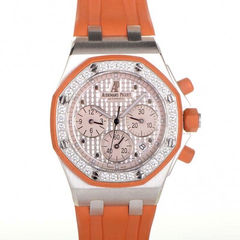 Audemars Piguet Royal Oak Offshore Orange Dial Rubber Ladies Chrono Watch 25986CK.ZZ.D065CA.02 watches