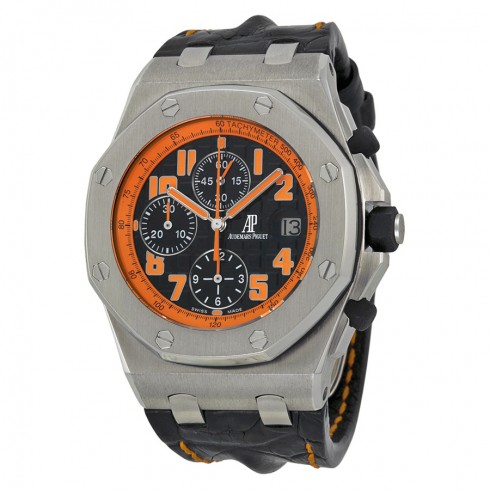 Audemars Piguet Royal Oak Offshore Volcano Chronograph Black Leather Men's Watch 26170STOOD101CR01 watches