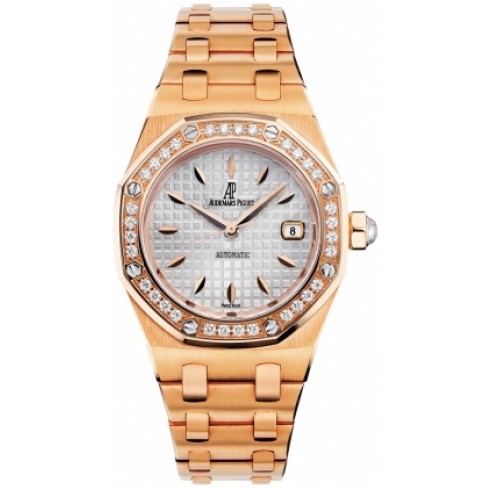 Audemars Piguet Royal Oak Silver Dial 18k Rose Gold Ladies Watch 77321OR.ZZ.1230OR.01.A watches