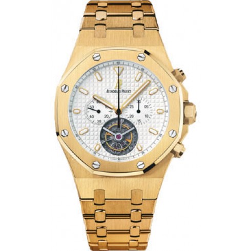 Audemars Piguet Royal Oak Tourbillion Chronograph White Dial Men's Watch 25977BAOO1205BA02 watches