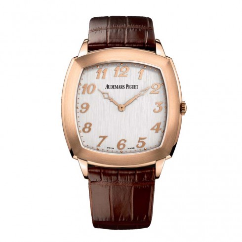 Audemars Piguet Tradition Silver Dial Brown Leather Men's Watch 15335OROOA092CR01 watches