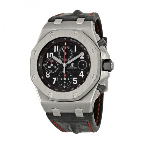 Audemars Royal Oak Offshore Black Dial Black Alligator Leather Men's Watch 26470STOOA101CR01 watches