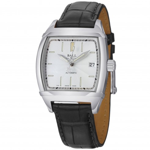 Ball Conductor Automatic Silver Dial Leather Men's Watch NM1068DLJWHBK watches