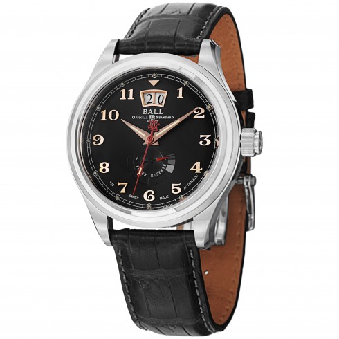 Ball Train Cleveland Automatic Black Dial Leather Men's Watch PM1058DL1JBKBK watches