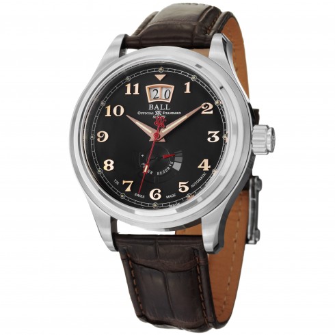 Ball Train Cleveland Automatic Black Dial Leather Men's Watch PM1058DL1JBKBR watches