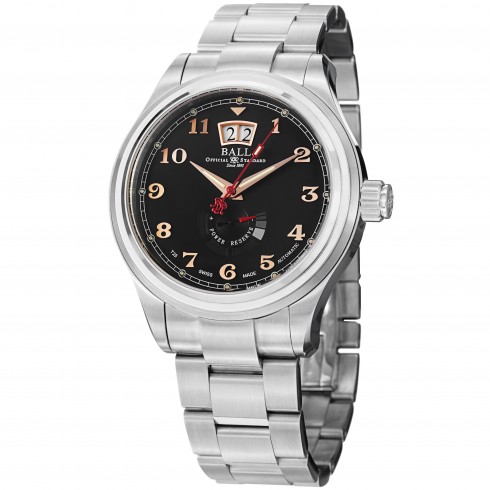 Ball Train Cleveland Automatic Black Dial Steel Men's Watch PM1058DSJBK1 watches