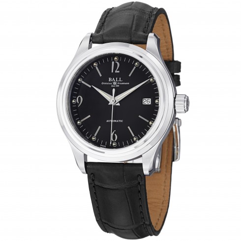 Replica Ball Train Streamliner Automatic Black Dial Leather Men's Watch NM1060DLJBKBK Watch