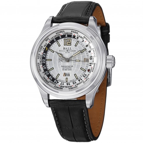 Ball Trainmaster World Time Automatic Silver Dial Men's Watch GM1020DL1FCAJS1 watches