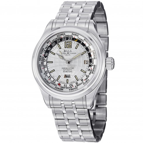 Ball Trainmaster World Time Automatic Silver Dial Men's Watch GM1020D-S1CAJ-S watches