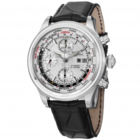 Ball Trainmaster World Time GMT Chronograph Silver Dial Men's Watch CM2052D-LJ-SL watches