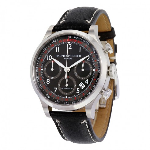 Baume and Mercier Capeland Black Dial Chronograph Men's Watch 10001 watches
