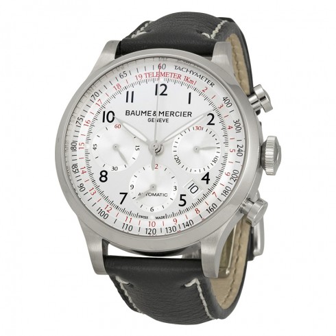 Baume and Mercier Capeland Silver Dial Chronograph Men's Watch 10005 watches