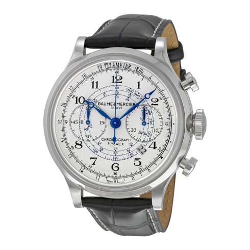 Baume and Mercier Capeland White Dial Chronograph Flyback Men's Watch 10006 watches