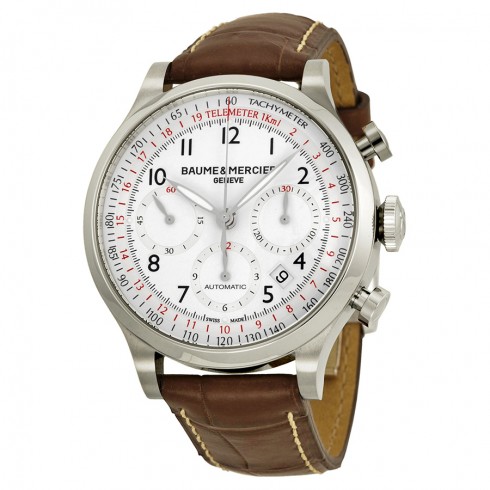 Baume and Mercier Capeland White Dial Chronograph Men's Watch 10082 watches