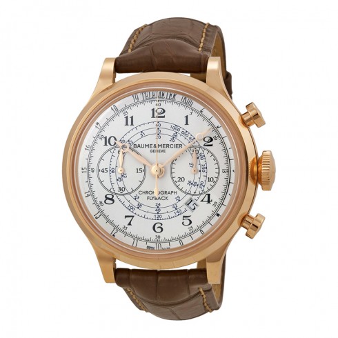 Baume and Mercier Capeland White Dial Flyback Chronograph Men's Watch 10007 watches