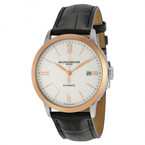 Baume and Mercier Classima Automatic Silver Dial Black Leather Men's Watch 10216 watches