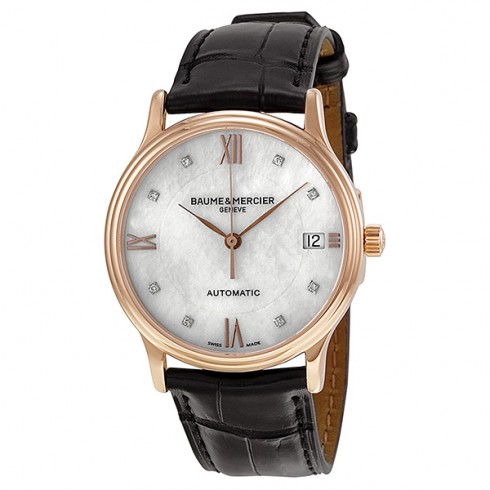 Baume and Mercier Classima Mother of Pearl Diamond Dial Ladies Watch 10077 watches
