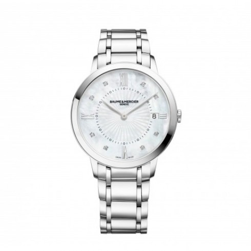 Baume and Mercier Classima Mother of Pearl Diamond Dial Stainless Steel M0A10225 watches