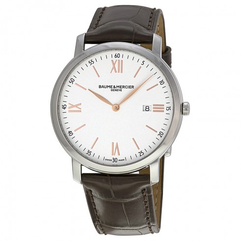 Baume and Mercier Classima Silver Dial Brown Leather Men's Watch 10181 watches