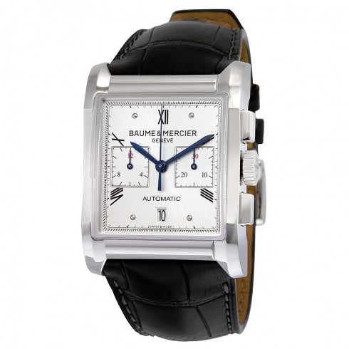 Baume and Mercier Hampton Milleis Silver Dial Alligator Leather Men's Watch 10032 watches