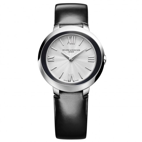 Baume and Mercier Promesse Silver Dial Leather Ladies Watch 10185 watches