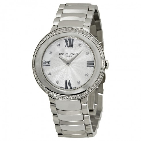 Baume and Mercier Promesse Silver Dial Stainless Steel Ladies Watch 10199 watches
