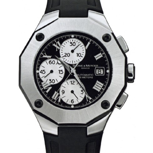 Baume and Mercier Riviera Chronograph Steel Black Men's Watch 8594 watches
