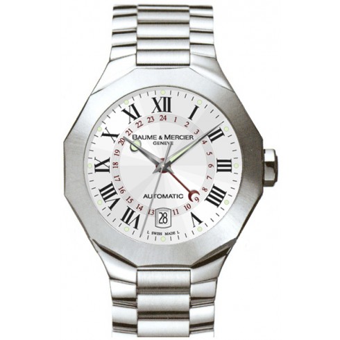 Baume and Mercier Riviera GMT Time Steel Men's Watch 8670 watches