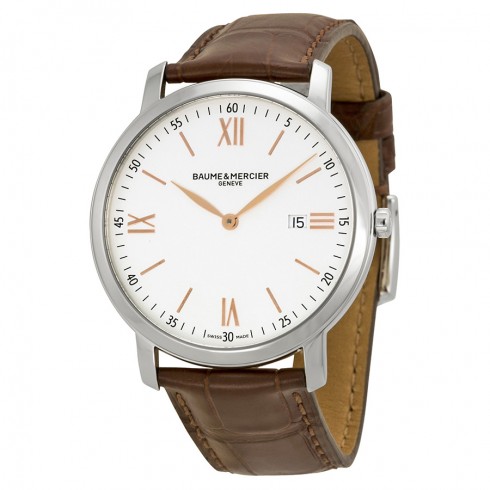 Baume et Mercier Classima Silver Dial Brown Leather Strap Men's Watch 10131 watches