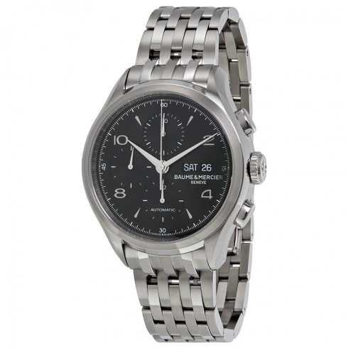 Baume et Mercier Clifton Chronograph Black Dial Stainless Steel Men's Watch MOA10212 watches