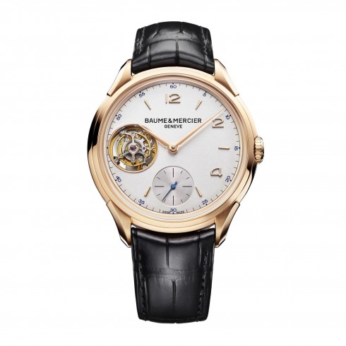Baume et Mercier Clifton Silver Dial Black Leather Strap Men's Watch 10143 watches