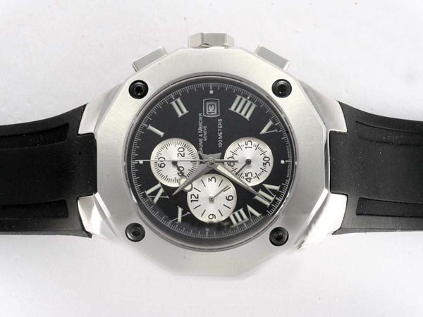 Baume Mercier Riviera XXL 8594 43mm Automatic Black Dial Watch watches