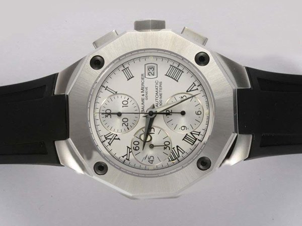 Baume Mercier Riviera XXL 8708 White Dial Stainless Steel Bezel Watch watches