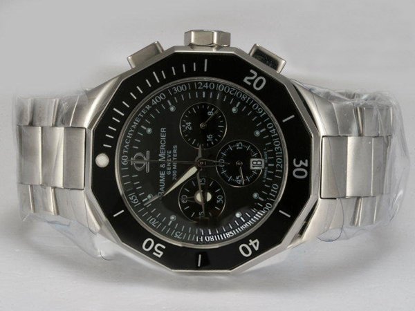 Baume Mercier Riviera XXL 8723 Round Silver Stainless Steel Strap Watch watches