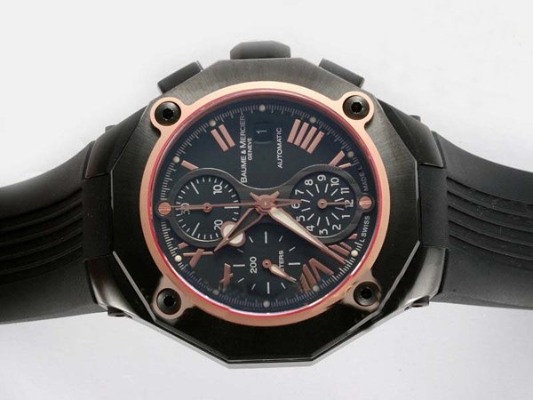 Baume Mercier Riviera XXL 8755 43mm Automatic Black Dial Watch watches