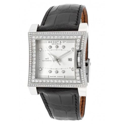 Bedat No. 1 White Diamond Dial Black Leather Ladies Watch 114.050.109 watches