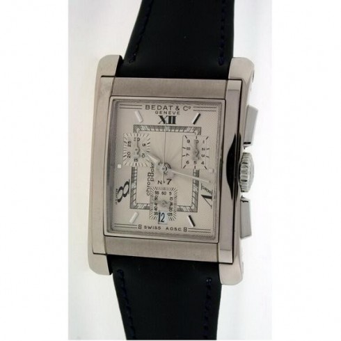 Bedat No. 7 Chronograph Silver Dial Black Leather Men's Watch 778.510.810 watches