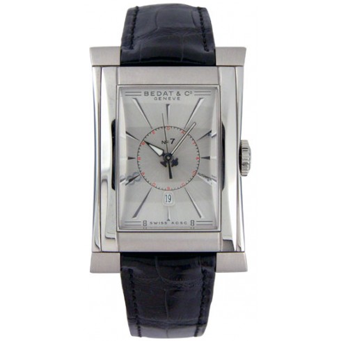 Bedat No. 7 Silver Dial Steel Brown Leather Men's Watch 737.010.610 watches