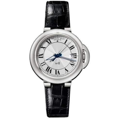 Bedat No. 8 Silver Dial Stainless Steel Black Leather Automatic Unisex Watch 831.010.100 watches