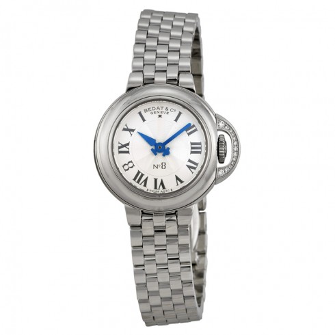 Bedat No. 8 Silver Dial Stainless Steel Diamond Ladies Watch 827.021.600 watches