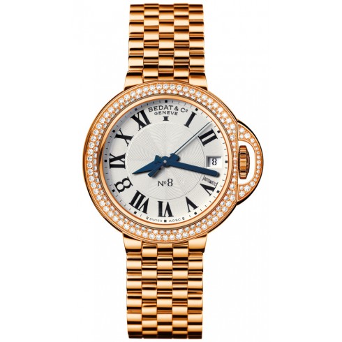 Bedat No.8 Silver Dial 18k Rose Gold Automatic Ladies Watch 828.444.600 watches