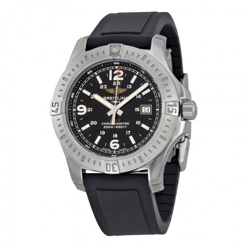 Breitling Colt Chronograph Black Dial Black Rubber Men's Watch A7438811-BD45BKPD watches