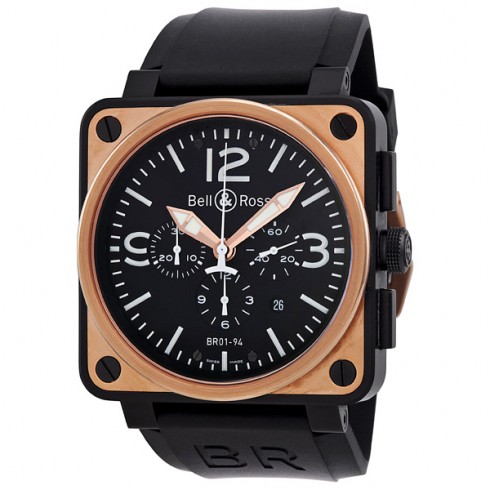 Bell and Ross Automatic Chronograph Rose Gold Men's Watch BR0194-BICOLOR watches
