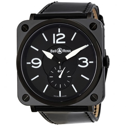 Bell and Ross Aviation Black Dial Black Patent Leather Unisex Watch BRS-BLK-BKPAT watches