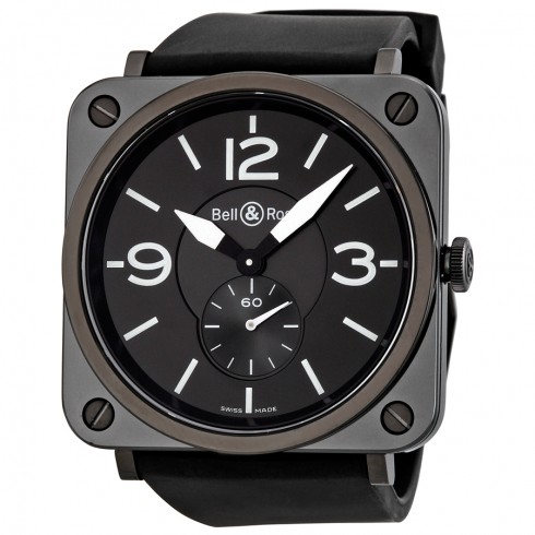 Bell and Ross Aviation Black Dial Ceramic Case Unisex Watch BRS-BL-MATCER watches